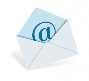 an e-mail letter that has a @ sign on it